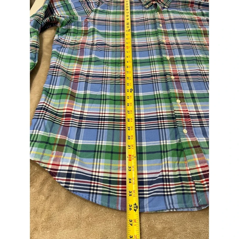 Polo‎ Ralph Lauren shirt Men 3XLT Tall Long Sleeve Plaid Flesh Pony Long Sleeve